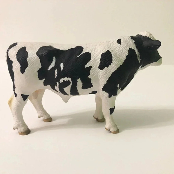 2007 Schleich Holstein Bull  Cow Dairy Farm Figure Black and White - Picture 5 of 14